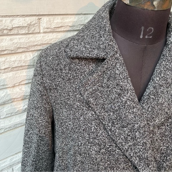 🦩Black and White Woven Overcoat - Picture 3 of 6